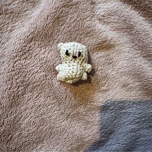 Handcrafted Cream Plush Toy for Small Pets